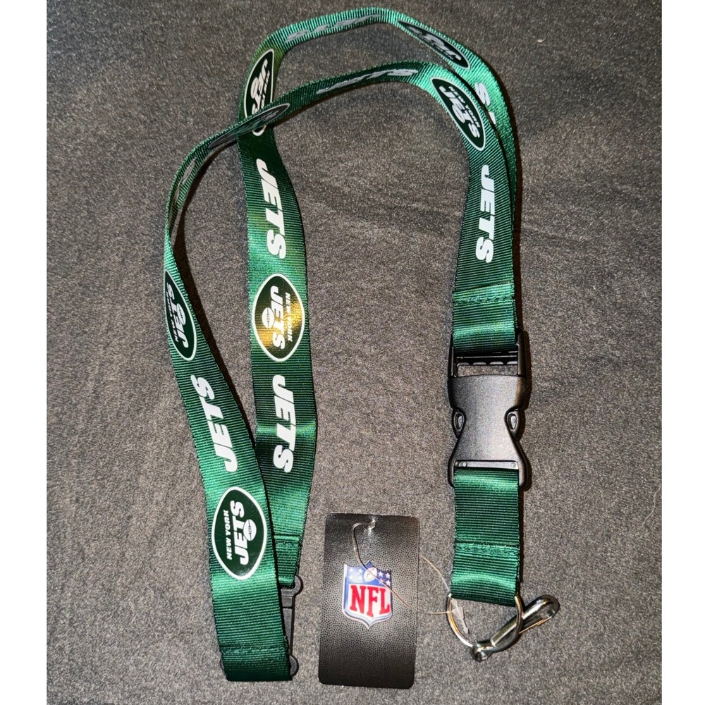 NFL New York Jets Lanyard Green Team Logo Keychain ID Holder NFL-LN-095-11 NEW